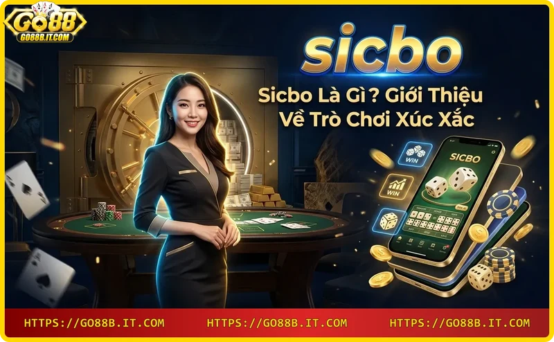 Ba viên xúc xắc sicbo trên bàn chơi casino