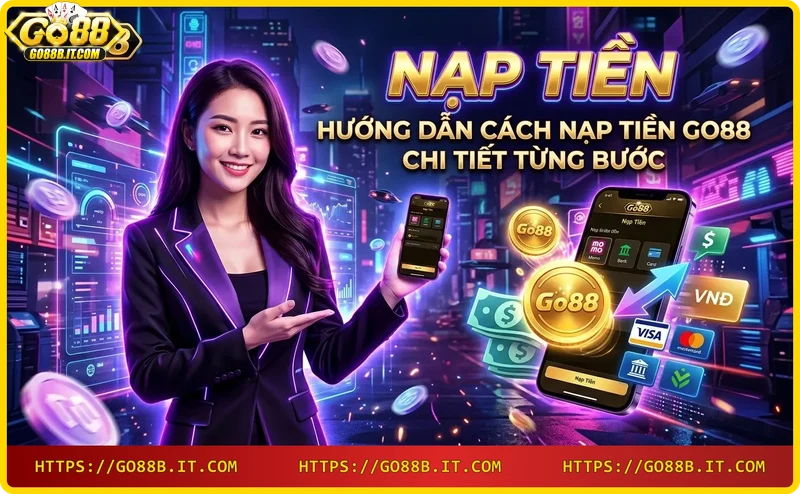 Các bước nạp tiền Go88 từ đăng nhập đến xác nhận giao dịch