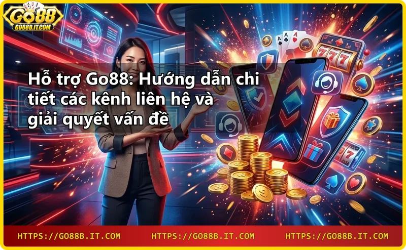 Các kênh hỗ trợ Go88: live chat, email, điện thoại và fanpage