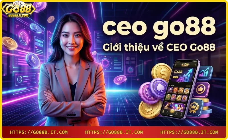 CEO Go88 trong văn phòng hiện đại với giao diện công nghệ