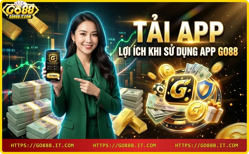 Người dùng trải nghiệm app Go88 trên điện thoại với các lợi ích nổi bật