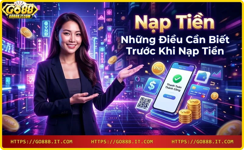 Thông tin cần biết trước khi nạp tiền Go88: số dư tối thiểu, thời gian xử lý