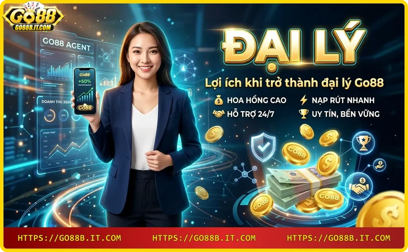 Thu nhập không giới hạn cùng đại lý Go88